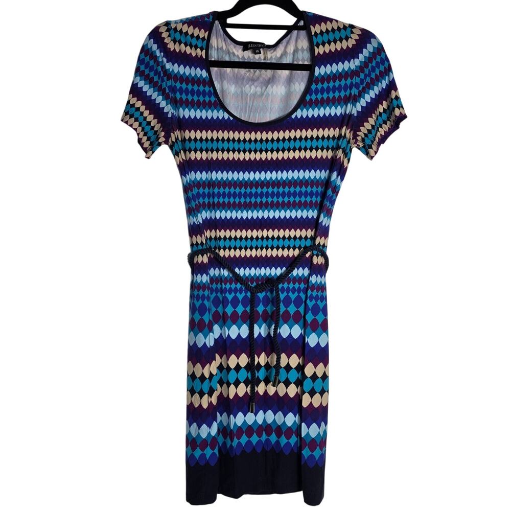 Ellen Tracey Luxury Rayon Blend Dress with Rope Belt Size 10 - Picture 1 of 7
